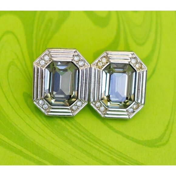 Vintage Geometric Mid-century Stud Earrings - W22 - Picture 1 of 2